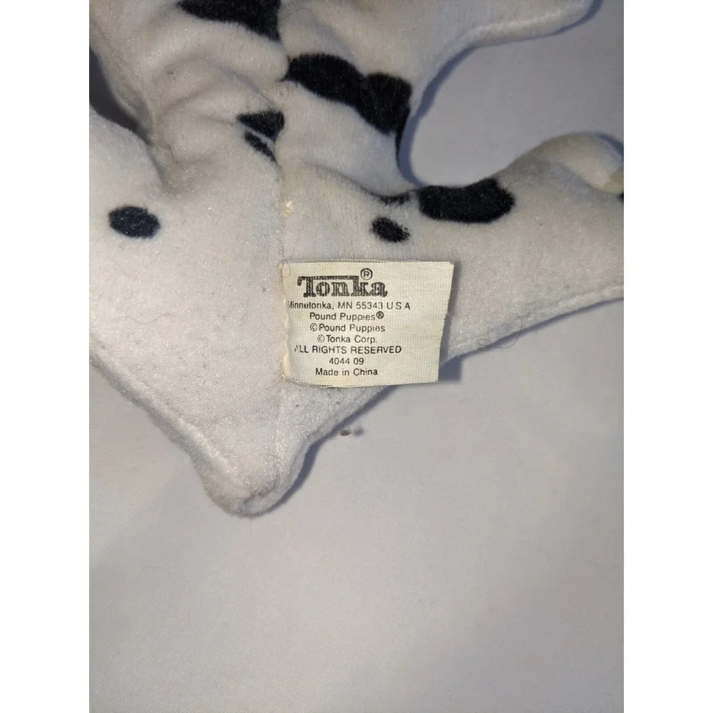 Pound Puppy Plush Tonka White Black Spots Mini 7 Inches Dog
